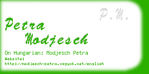 petra modjesch business card